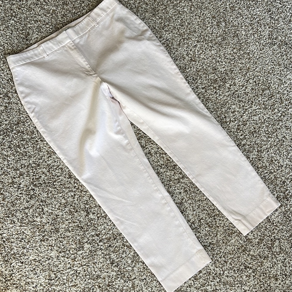 Pastel Pink Textured WHBM Slim Ankle Pants  Size 12